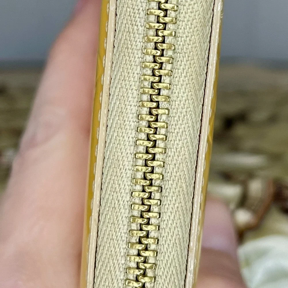 Louis Vuitton Yellow Vernis Monogram Wallet - Picture 6 of 8